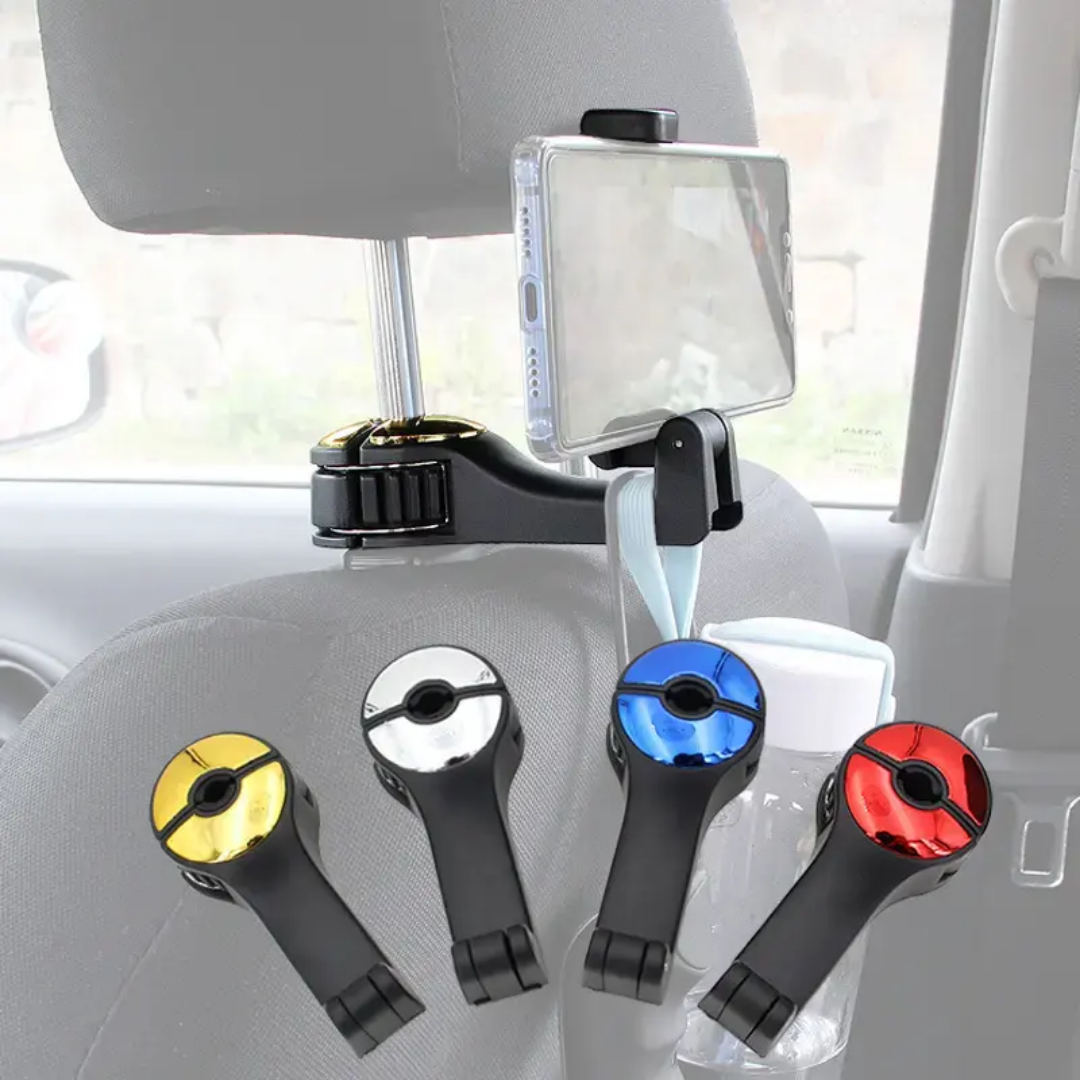 2-in-1 Car Hook & Phone Holder