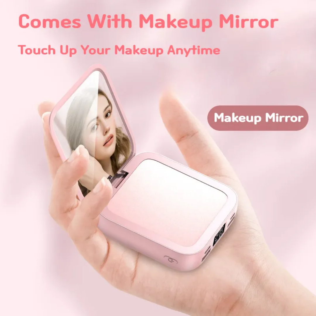 2-in-1 Power Bank 10000 mAh with Mirror