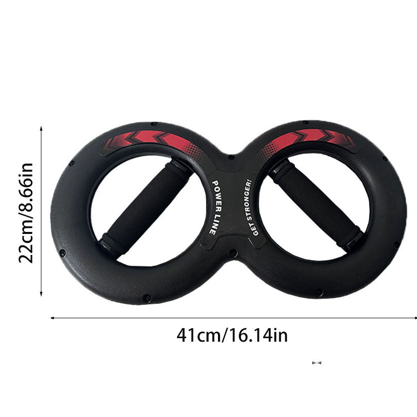 Black figure-8 arm and chest flex trainer