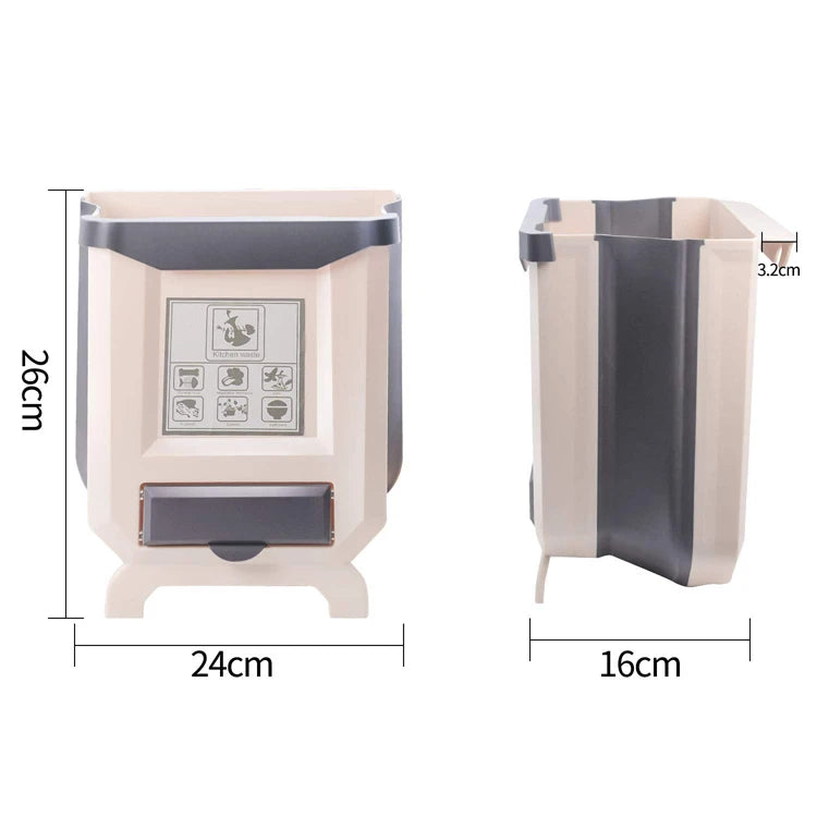 Folding Waste Bin Kitchen Cabinet