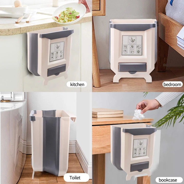 Folding Waste Bin Kitchen Cabinet