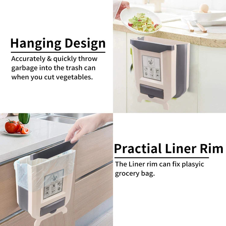 Folding Waste Bin Kitchen Cabinet
