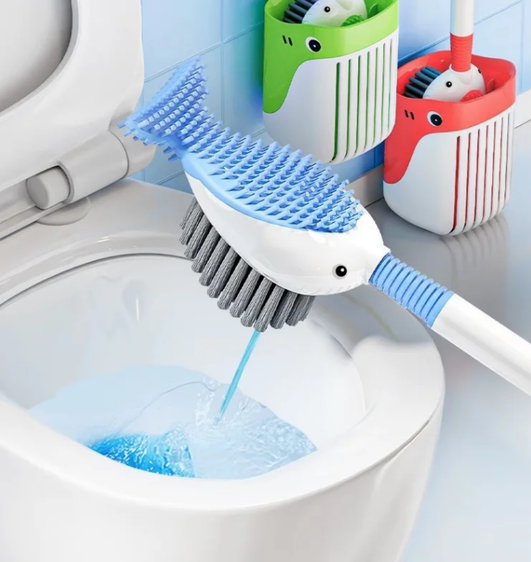 Liquid Suction Toilet Brush with silicone cleaning set