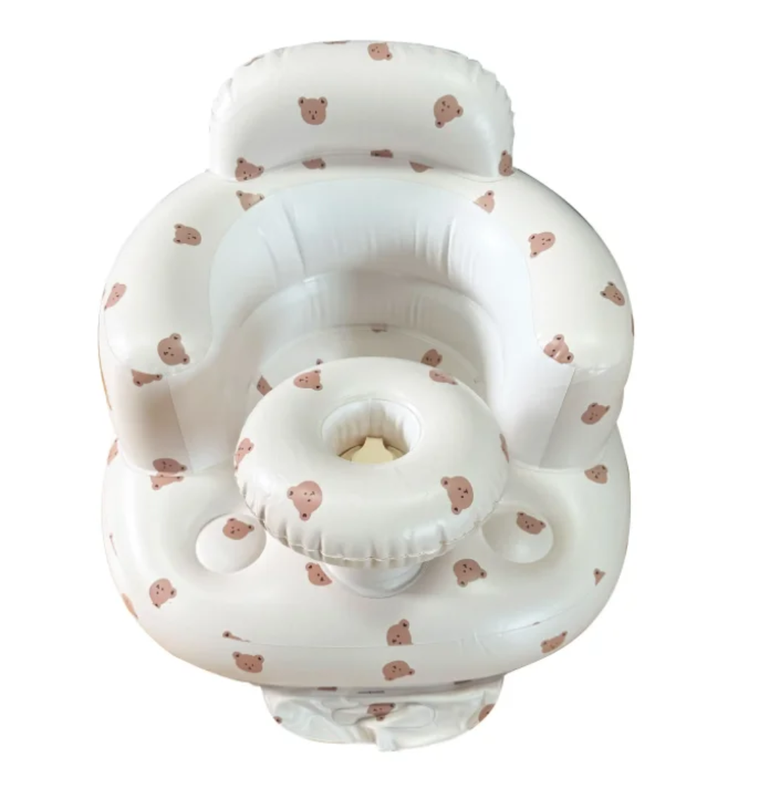 Anti-Fall Inflatable baby tray chair with built-in air pump