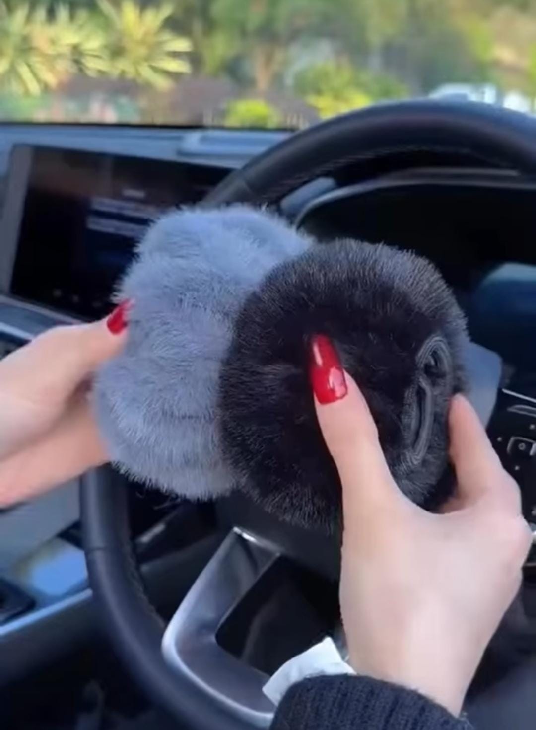 Fur Steering Wheel Cover