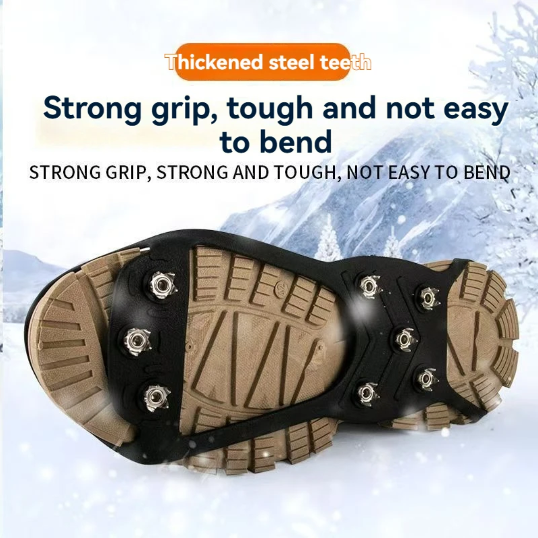 Anti-Slip Winter Shoe Covers with 8-Steel Studs – Pair of 2-Pieces