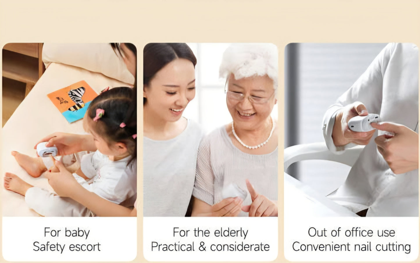 Rechargeable Electric Nail Trimmer with led light – Safe & Silent