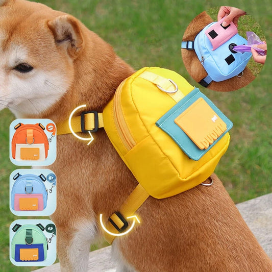 Cute Dog Backpack With Leash