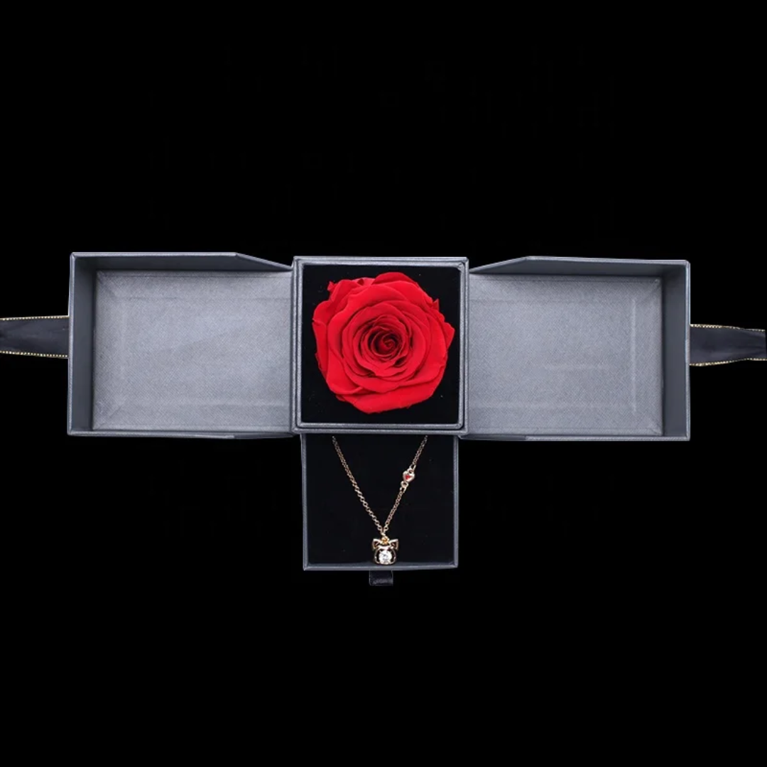 Jewelry Gift Box with Eternal Rose