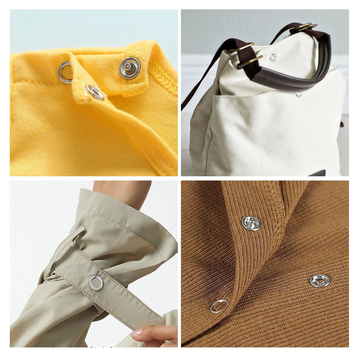 Set of 200 Snap Button Tool Kit – Metal Fastener Pliers with Press Buttons (100 pairs)