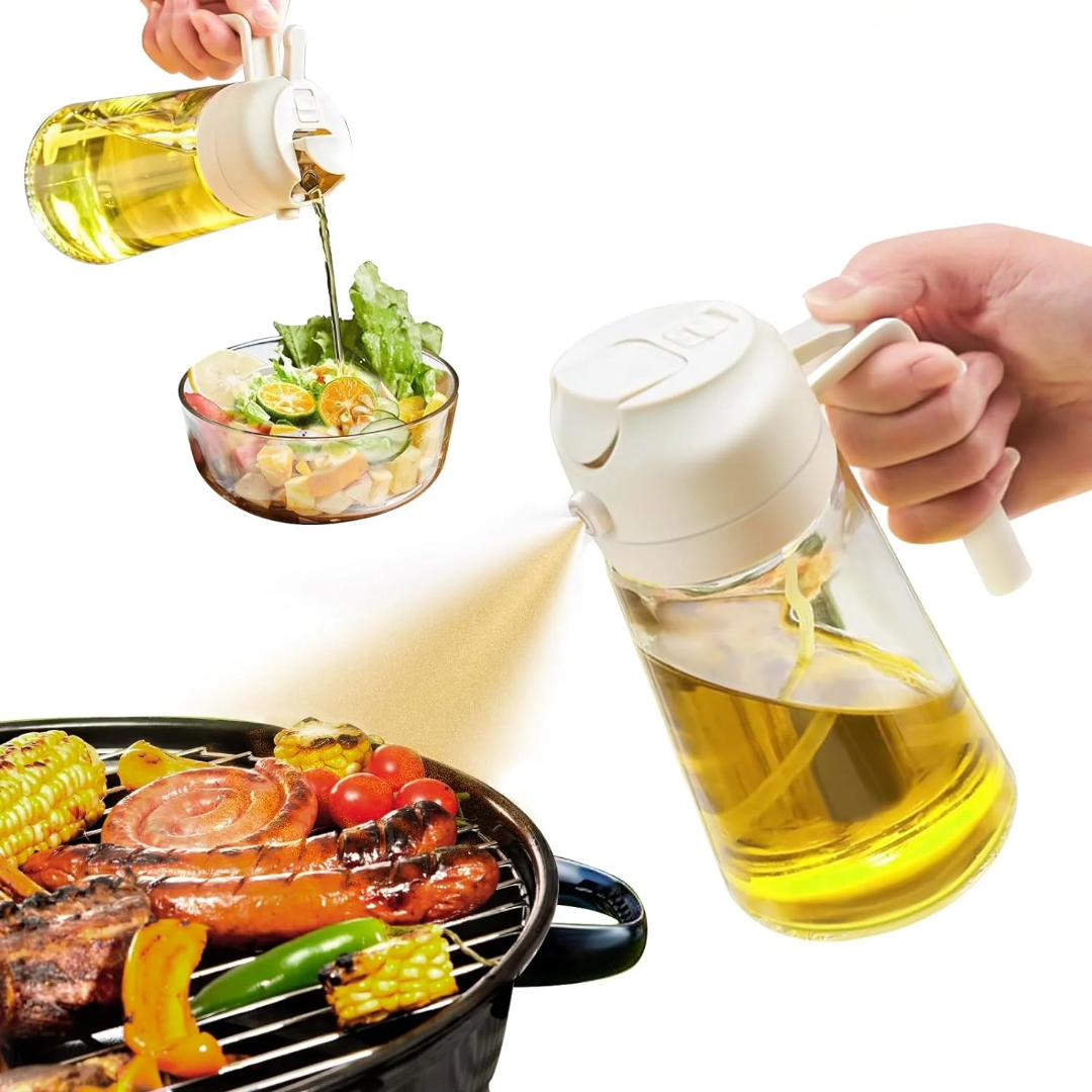 2-in-1 Oil Dispenser Glass Bottle