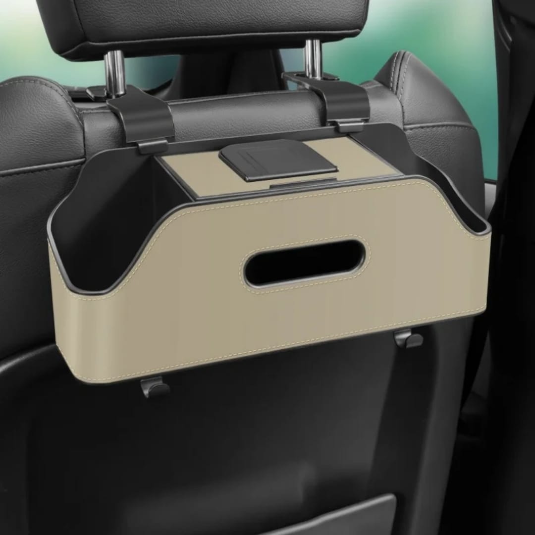 Multi-Functional Car back seat storage Box Leather