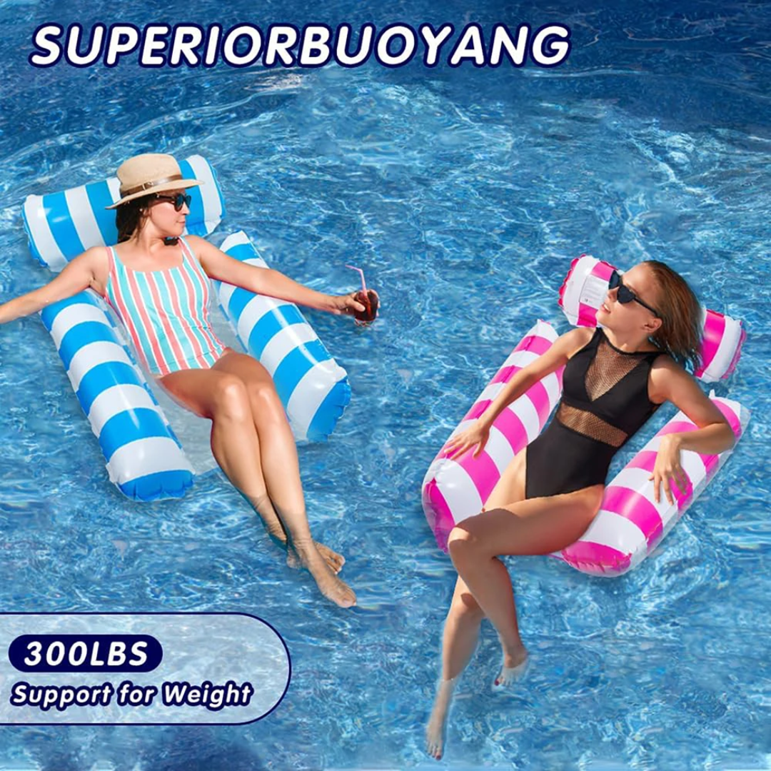 3 tubes inflatable water hammock