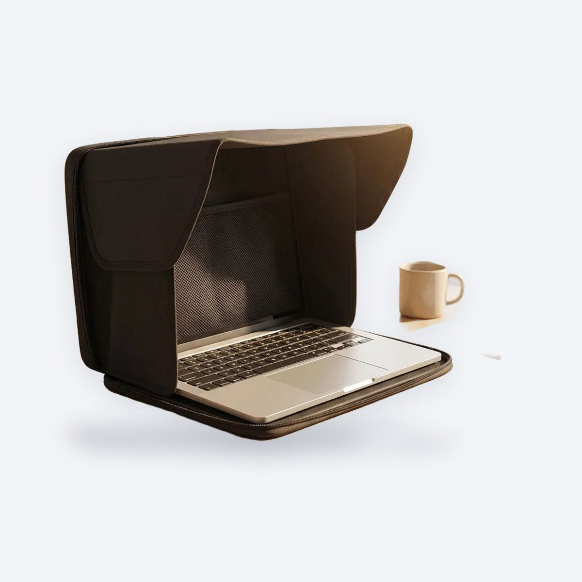 14-Inch Laptop Case with Built-in Sun Shade Hood – Privacy & Anti-Glare Carry Sleeve