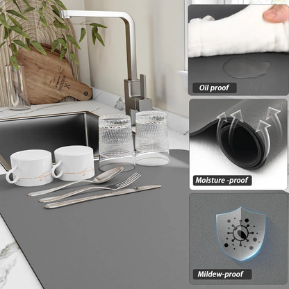 Super Absorbent & Fast-Drying Sink Mat