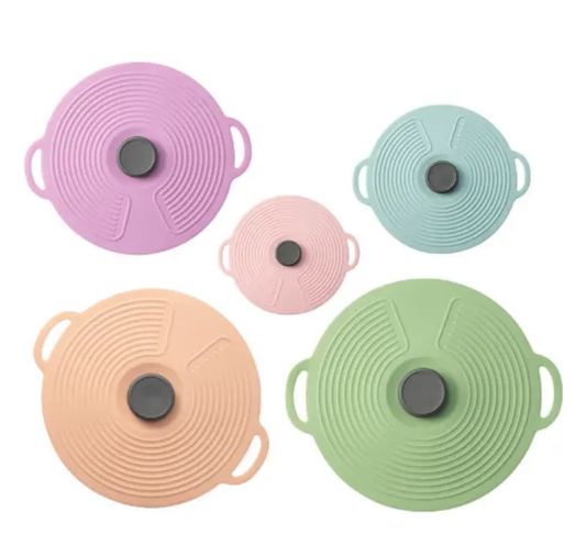 5-Piece Set Silicone Suction Lids