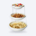 3-Tier Collapsible Snack Bowl Stand – Folds Flat