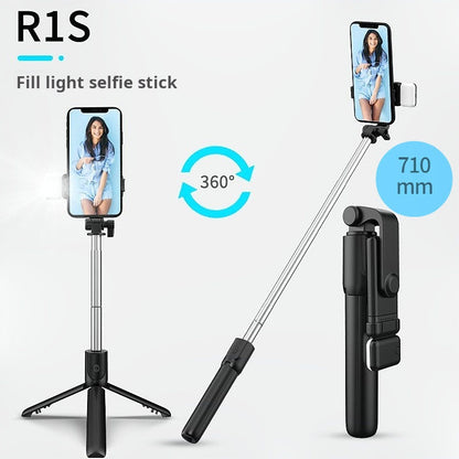 Tripod Selfie Stick 170cm With Fill Light And Bluetooth Remote