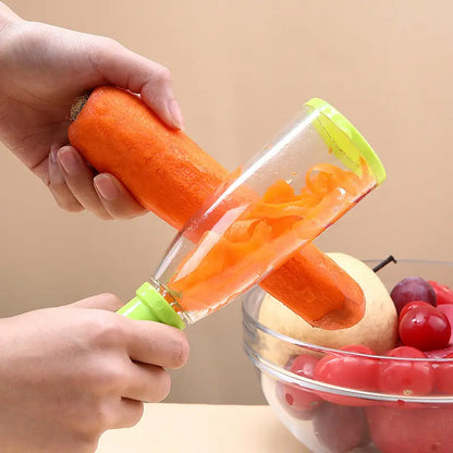 Vegetable Peeler With Residue Storage