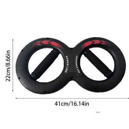 Black figure-8 arm and chest flex trainer