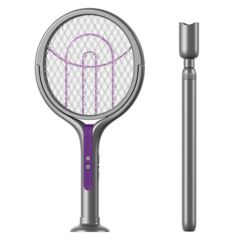 Extendable electric mosquito swatter with telescopic pole