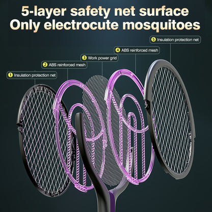 Extendable electric mosquito swatter with telescopic pole