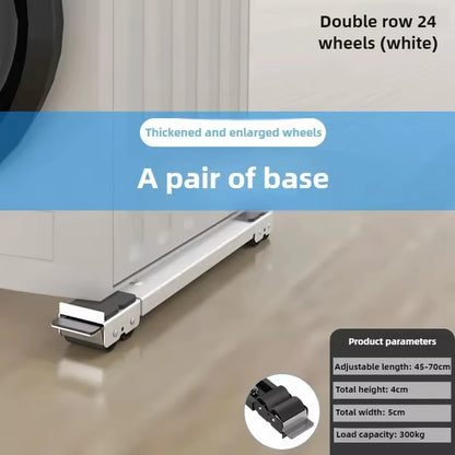 Telescopic Appliance Moving Base 45-70cm, Set of 2 – 24 Wheels with Brake Lock