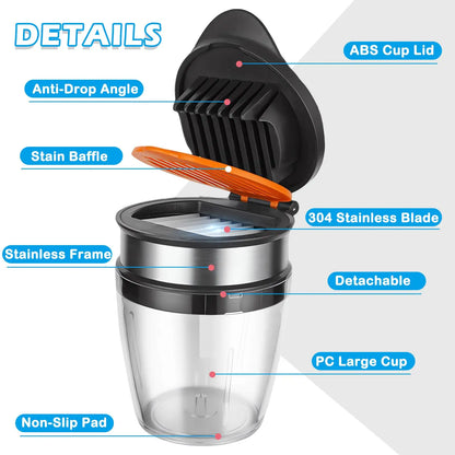 Fruit Slicer Glass Cup