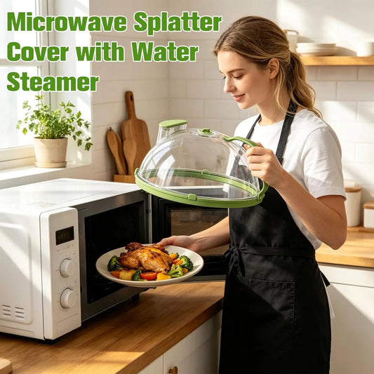 Microwave Food Cover With Water Steamer