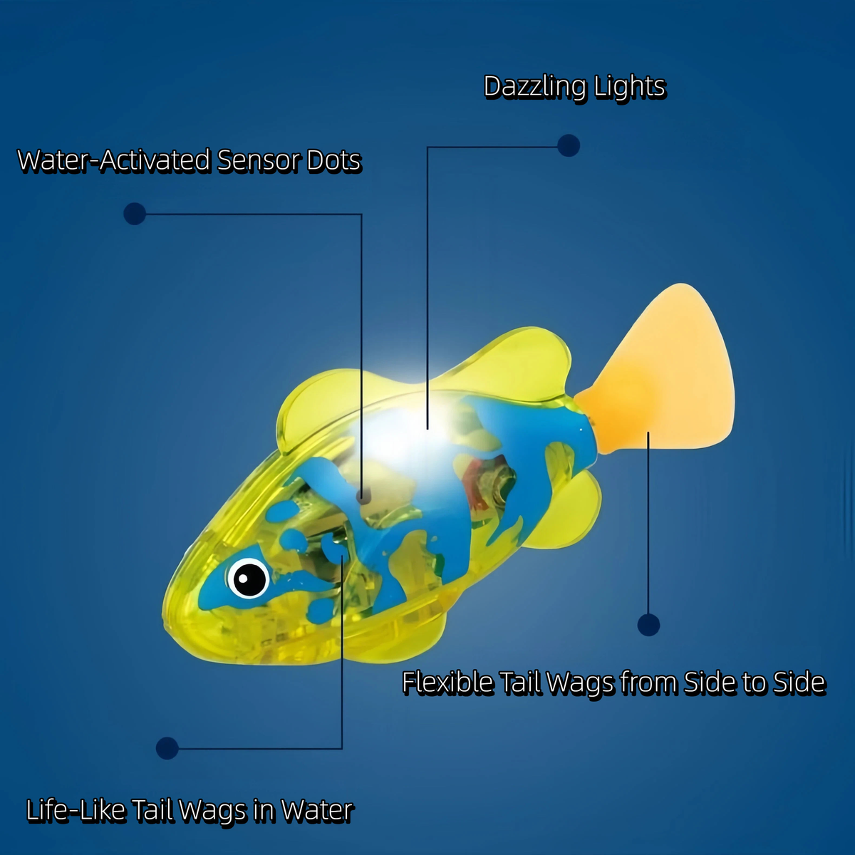 Robot swimming fish bath toy