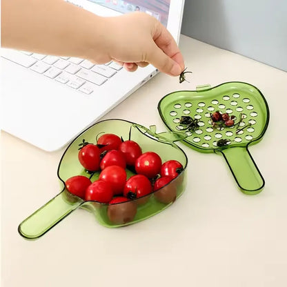 Fruit Washing Food Storage Container With Handle Lid Drain Basket