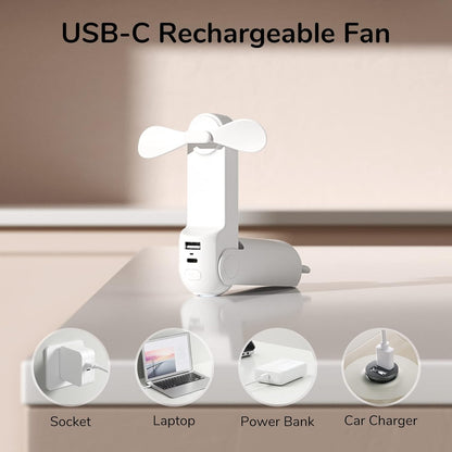 Power Bank With Flashlight And Fan