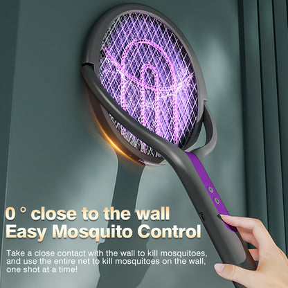 Extendable electric mosquito swatter with telescopic pole