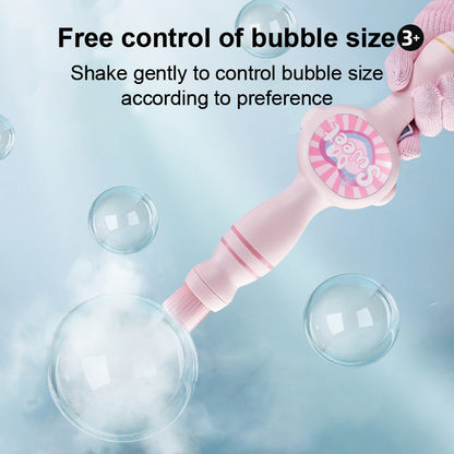 Pink touchable bubble maker wand with gloves