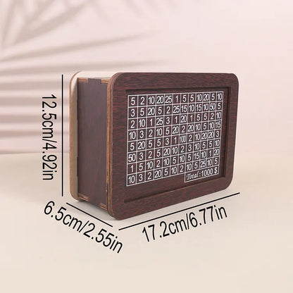Wooden Money Saving Box – Savings Challenge