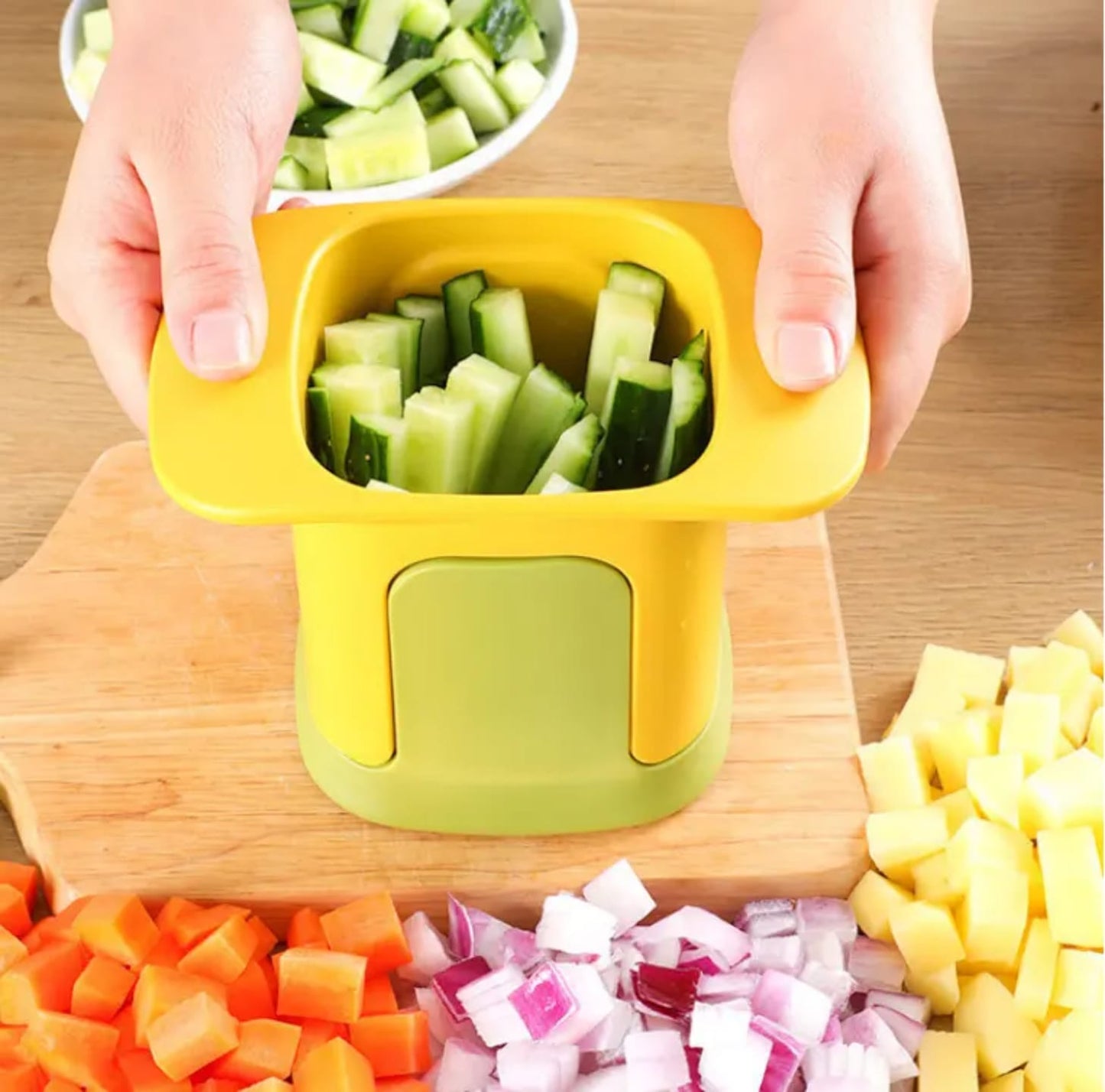 Hand-Press Vegetable Chopper