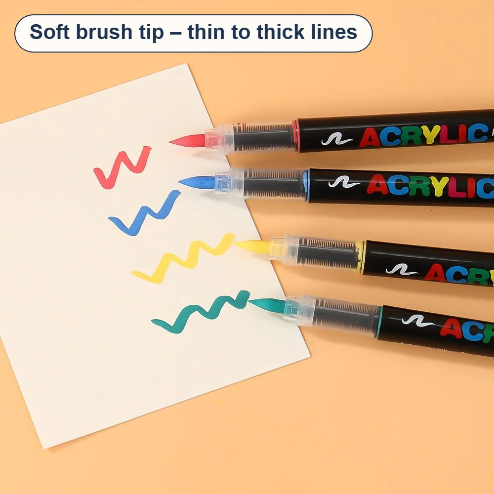 Soft brush tip for thin to thick lines