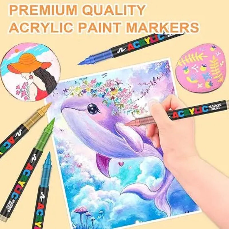 Painting with acrylic markers