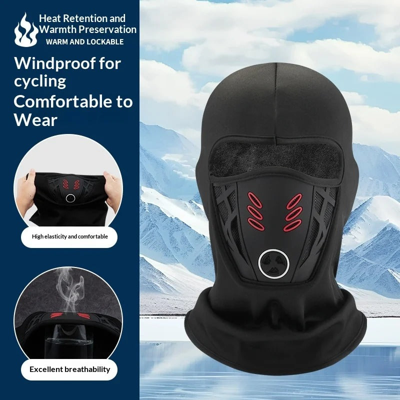 Windproof balaclava for cycling in cold weather