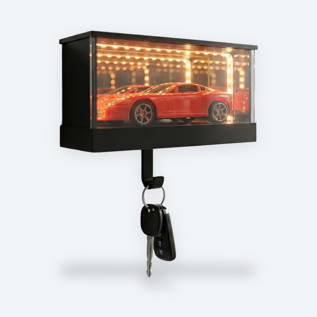Infinity Mirror Car wall LED Display for Key Holder