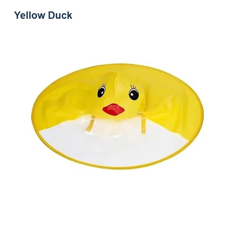 Kids rain poncho – yellow duck