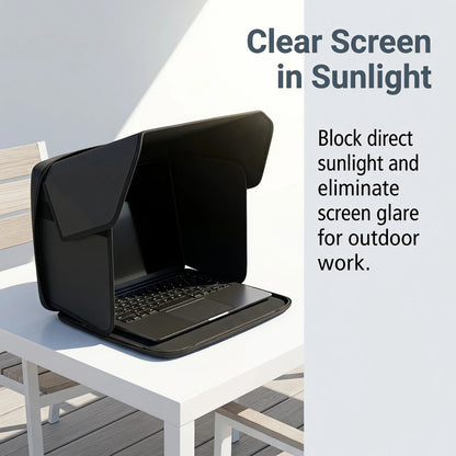 14-Inch Laptop Case with Built-in Sun Shade Hood – Privacy & Anti-Glare Carry Sleeve