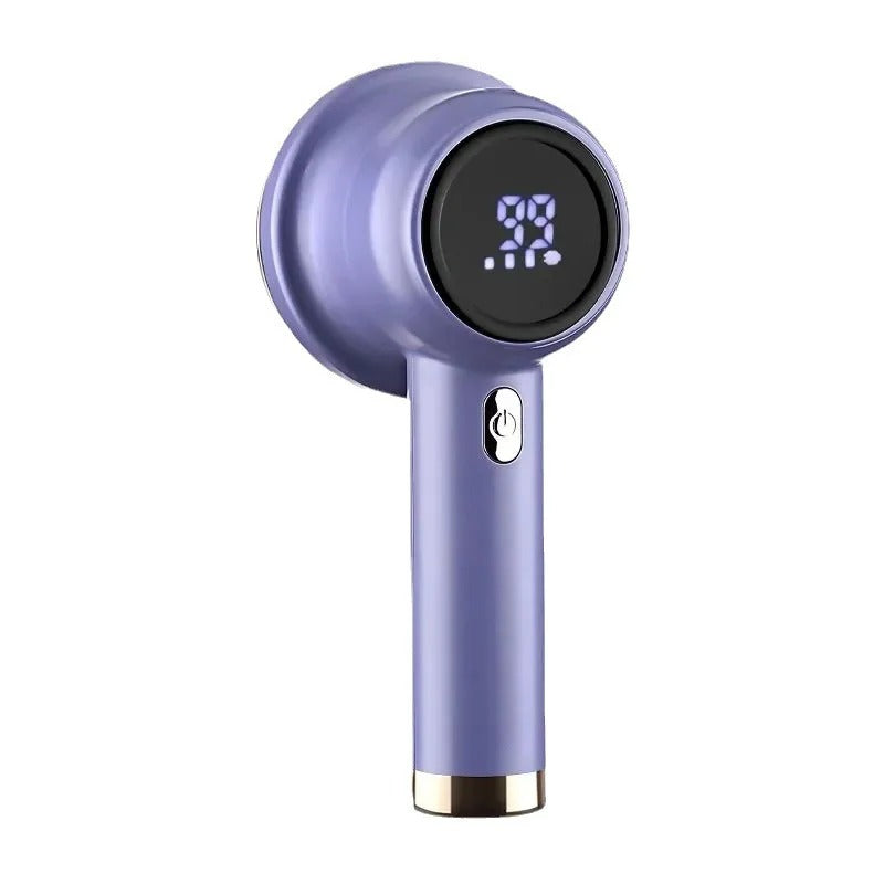 Purple rechargeable lint remover with LED display