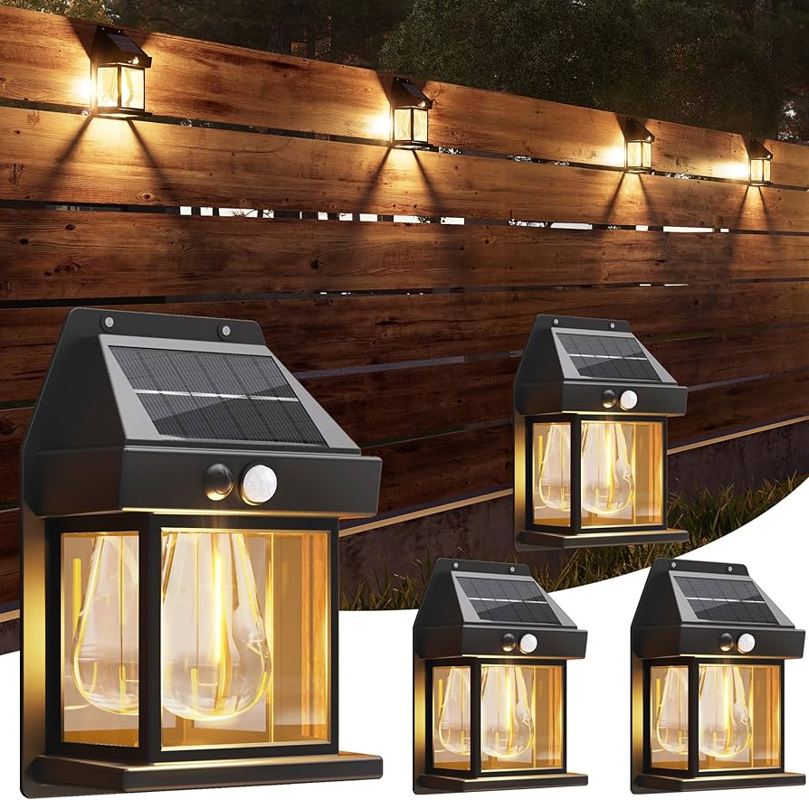 Waterproof Solar Wall Lights – With Motion Sensor & 3 Lighting Modes