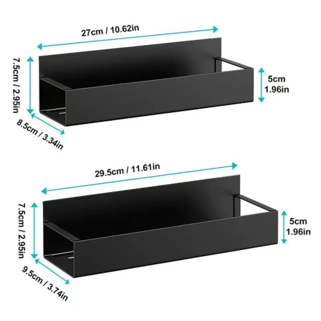 Magnetic shelves with Hooks set of 2-piece