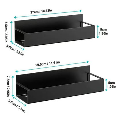 Magnetic Shelves With Hooks (Set Of 2)