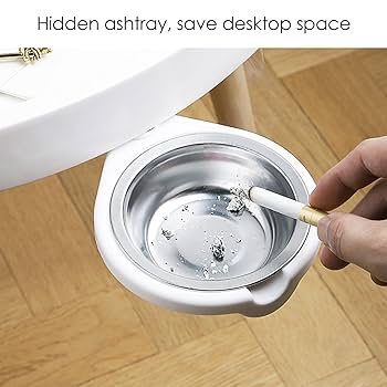 Desk Rotatable Hidden Ashtray