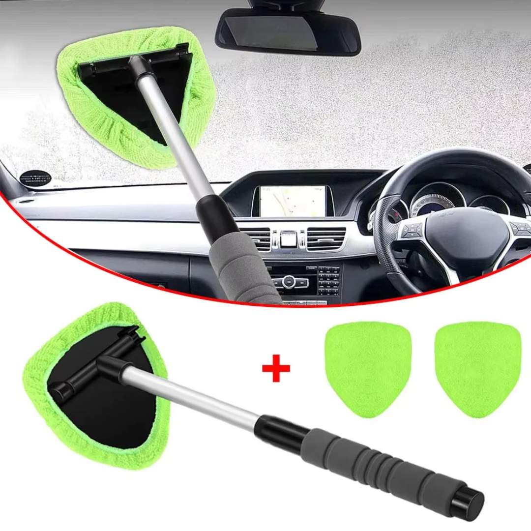 Extendable Car Windshield Cleaner – with 2 extra Microfiber Glass Cleaning Tool