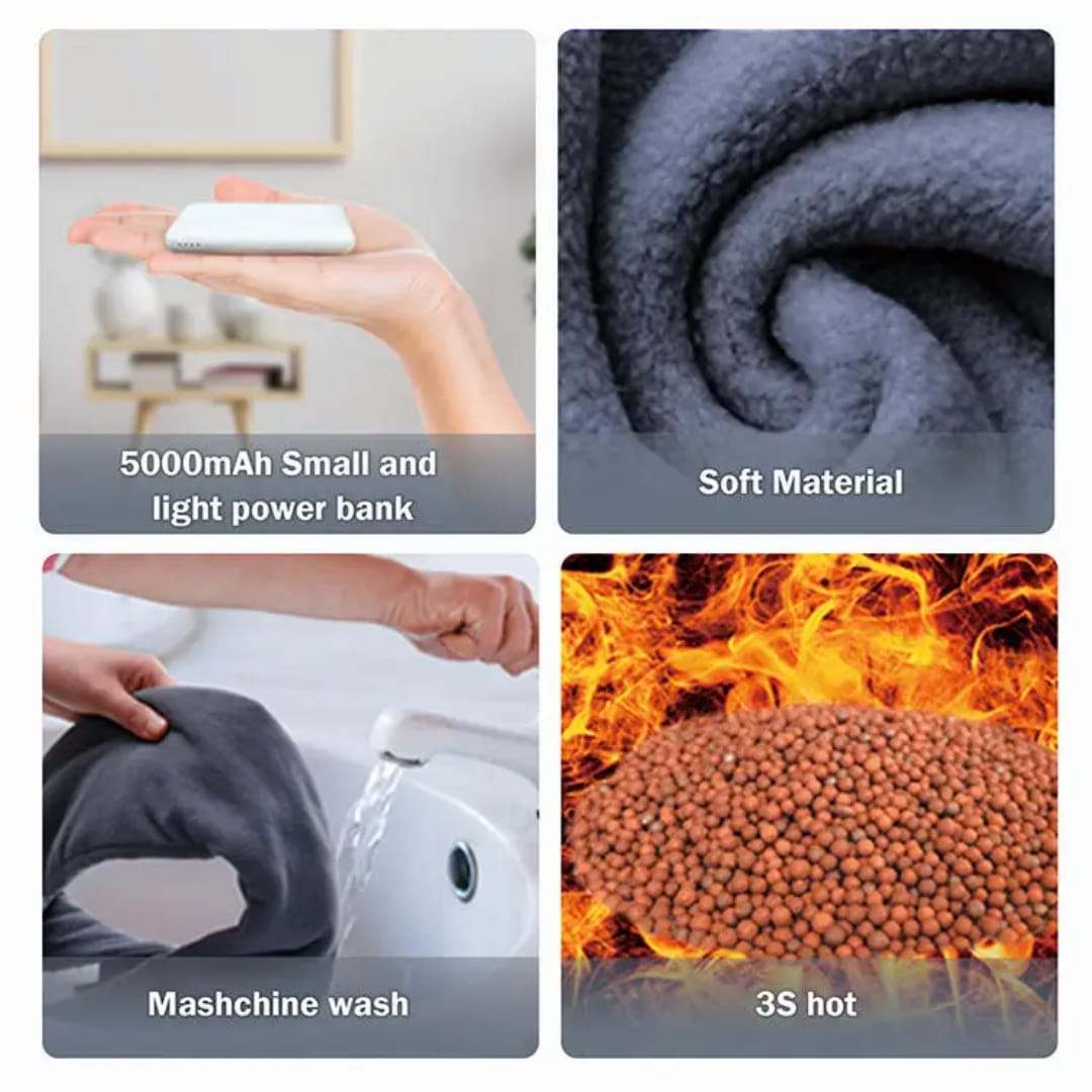 Unisex Winter Heating Scarf with Powerbank