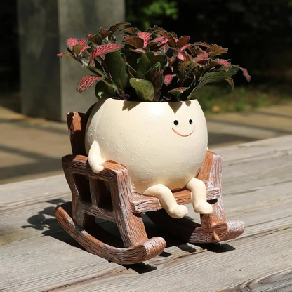 Cute Smiley Face Plant Pot Table Decoration